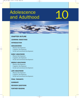 Adolescence and Adulthood