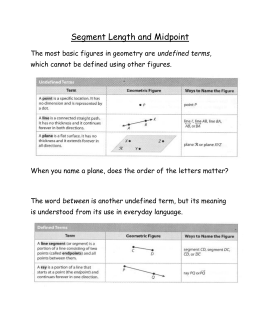 Segment Length and Midpoint -16.1-