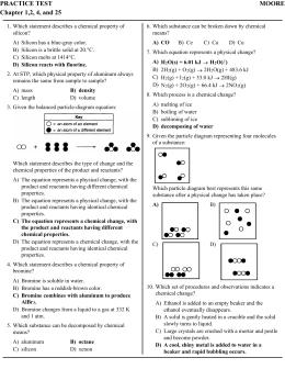 PRACTICE TEST MOORE Chapter 1,2, 4, and 25