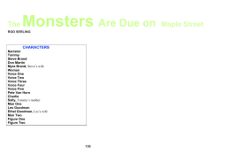The Monsters Are Due on Maple Street