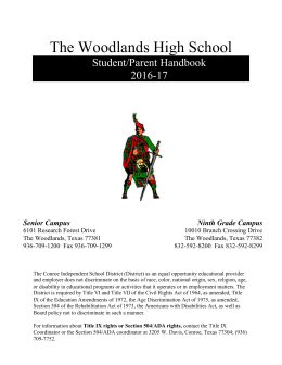 TWHS Student Handbook - Home of the Highlanders!