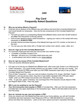 Pay Card Frequently Asked Questions