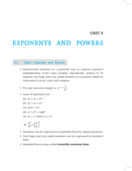 Unit-8 Exponents and Powers