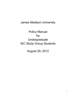JMU Policy Manual for Study Group Undergraduate Students.docx