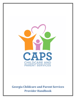 Becoming a CAPS Child care Provider