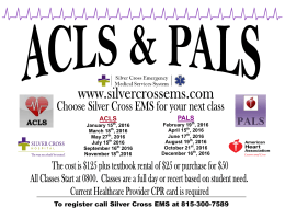 Silver Cross EMS System 2016 ACLS and PALS Flyer