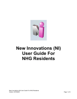 NI User Guide - NHG