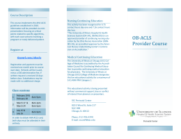 OB-ACLS Provider Course - Northwestern Perinatal Network
