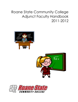 Roane State Community College Adjunct Faculty Handbook 2011