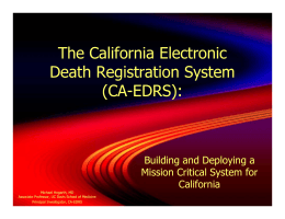 California Electronic Death Registration System (CA