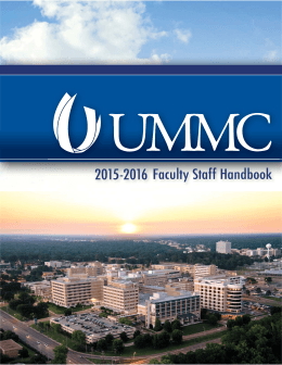 Faculty Staff Handbook - University of Mississippi Medical Center
