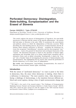 Perforated Democracy: Disintegration, State