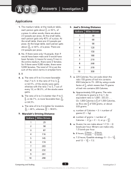 Answers | Investigation 2 - 126 Math