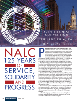 NALC—125 Years of Service, Solidarity and Progress