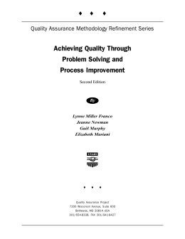 Achieving Quality Through Problem Solving and Process