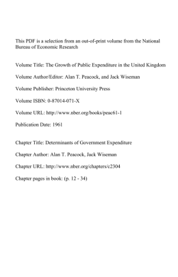 Determinants of Government Expenditure