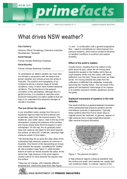 What drives NSW weather? - NSW Department of Primary Industries