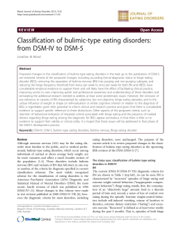 Classification of bulimic-type eating disorders: from