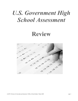 U.S. Government High School Assessment Review