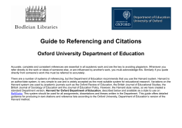 LITS Guide to Referencing and Citations - WebLearn