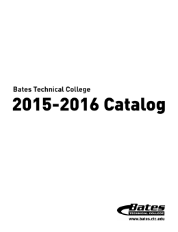 2015-2016 Catalog - Bates Technical College