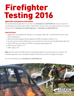 Firefighter Testing 2016 - South King Fire and Rescue