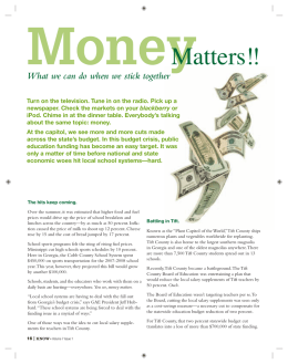 Money Matters!! - Georgia Association of Educators