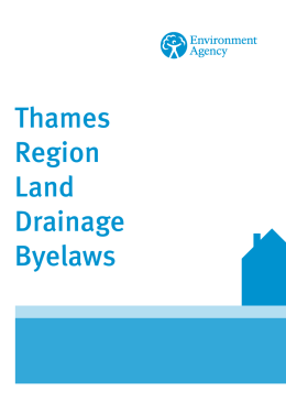 Thames Region Land Drainage Byelaws