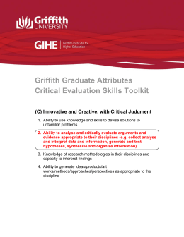 Critical Evaluation Skills Toolkit