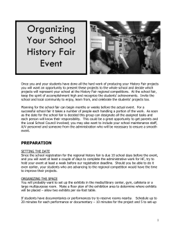 Organizing Your School History Fair Event