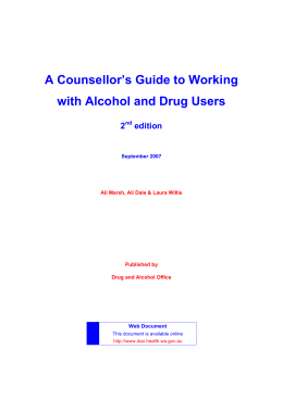 A counsellor`s guide to working with alcohol and drug users (2nd
