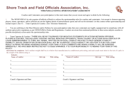 PV Registration Form - Shore Track Officials Association