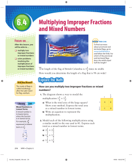 6.4 Multiplying Improper Fractions and Mixed Numbers