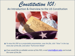 United States Constitution 101