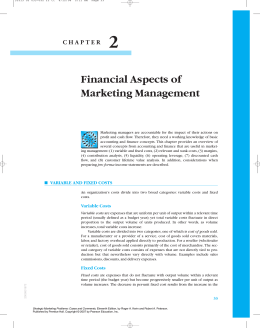 Financial Aspects of Marketing Management