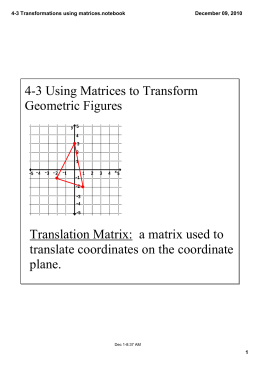 4.3 Transformations with Matrices