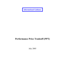 Performance Price Tradeoff Guide. July 2005.