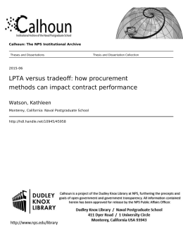 LPTA versus tradeoff: how procurement methods can impact