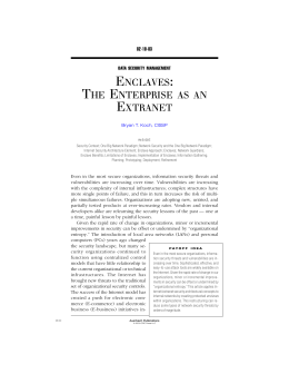 Enclaves: The Enterprise as an Extranet