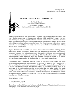 Walls to Build, Walls to Break - First United Methodist Church of