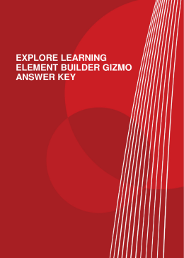 EXPLORE LEARNING ELEMENT BUILDER GIZMO ANSWER KEY