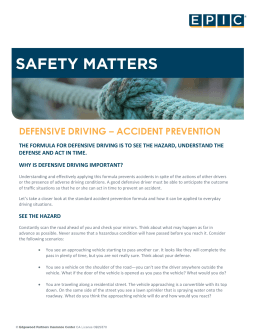 defensive driving – accident prevention