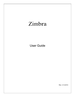 Zimbra Training Guide