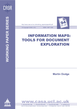 Information Maps: Tools for Document Exploration - The Bartlett