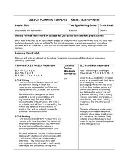 LESSON PLANNING TEMPLATE — Grade 7