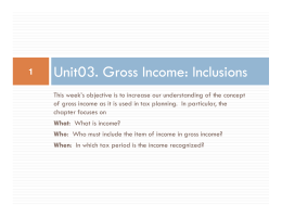 Unit03. Gross Income: Inclusions