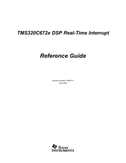 TMS320C672x DSP Real-Time Interrupt (RTI