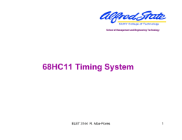 68HC11 Timing System
