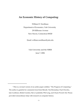 An Economic History of Computing1
