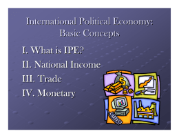 International Political Economy: Basic Concepts I - Rose